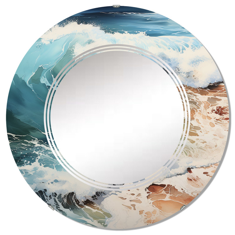 Beladora - Miroir mural rond, 32 po x 32 po