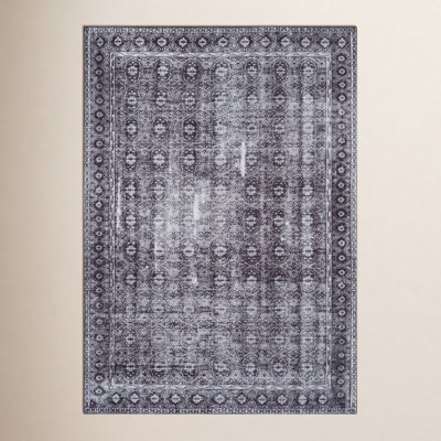 Latte Ivory Dark Gray Geometric Rug