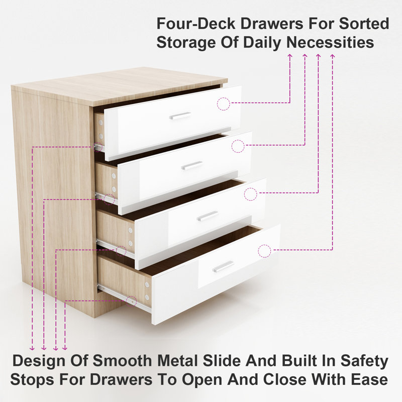 Shalicia Rectangle Accent Cabinet, White/Oak