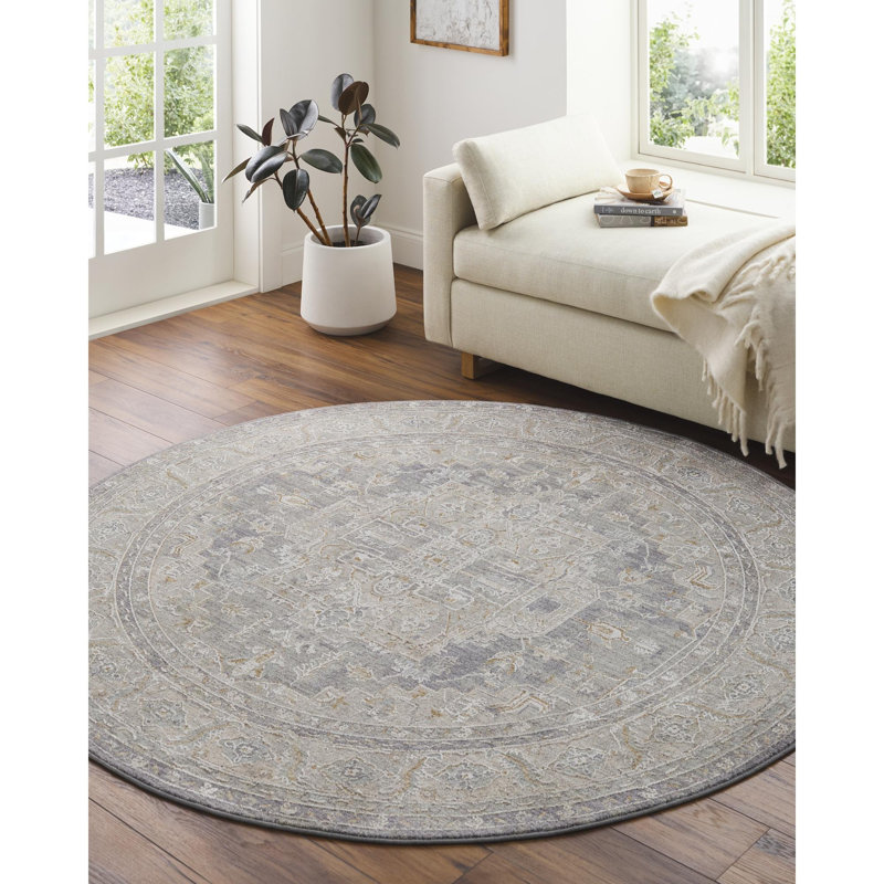 Oriental Indoor Rug, Round 5'