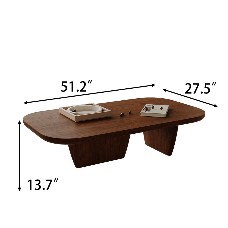 51.2" Modern Coffee Table, Brown