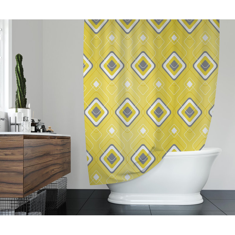 Theia Geometric Shower Curtain, 90" H x 70" W
