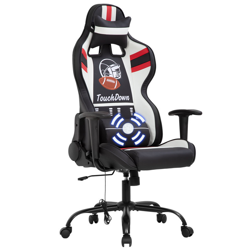Chaise de jeu PC et de course, Noir