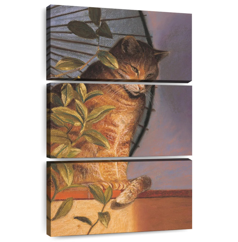 Brampt Cat Contemplation, 57" H x 36" W