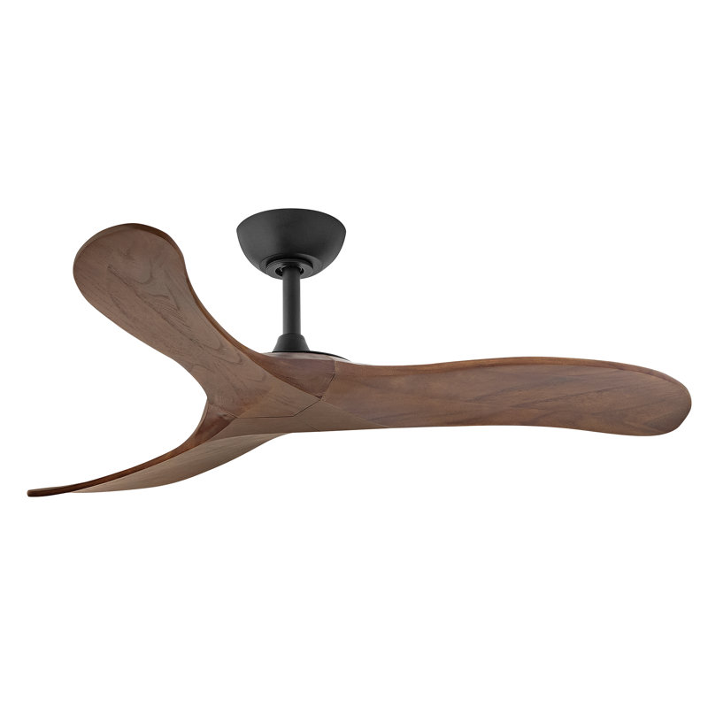 Hinkley Fan Swell 48" Smart Fan, Matte Black, 48" Wide, Walnut