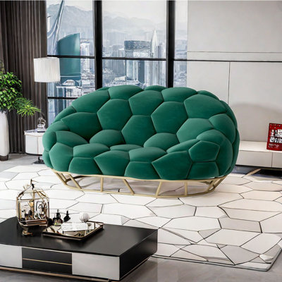 Ellener 62.5'' Velvet Reclining Loveseat