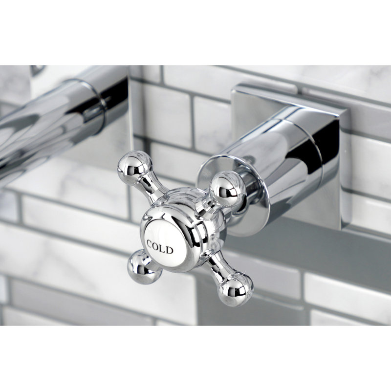 Robinet de salle de bain mural Metropolitan, Chrome poli