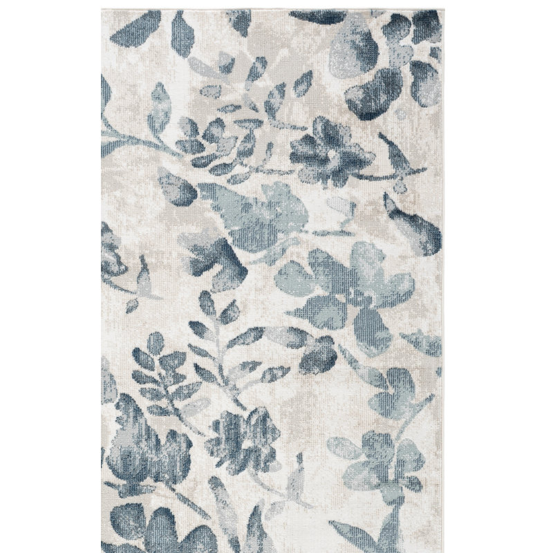 Tapis intérieur/extérieur à motif floral Utopia 807, Rectangle 5'-3 x 7'-6