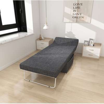 Canapé-lit convertible, canapé-lit pliant multifonctionnel 4 en 1, chaise convertible moderne à dossier réglable pour le salon / petit appartement, gris