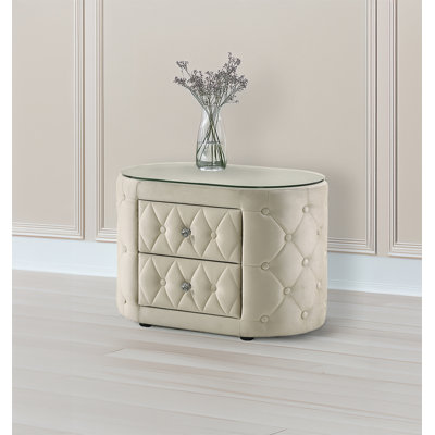 Table de chevet Voltare ivoire