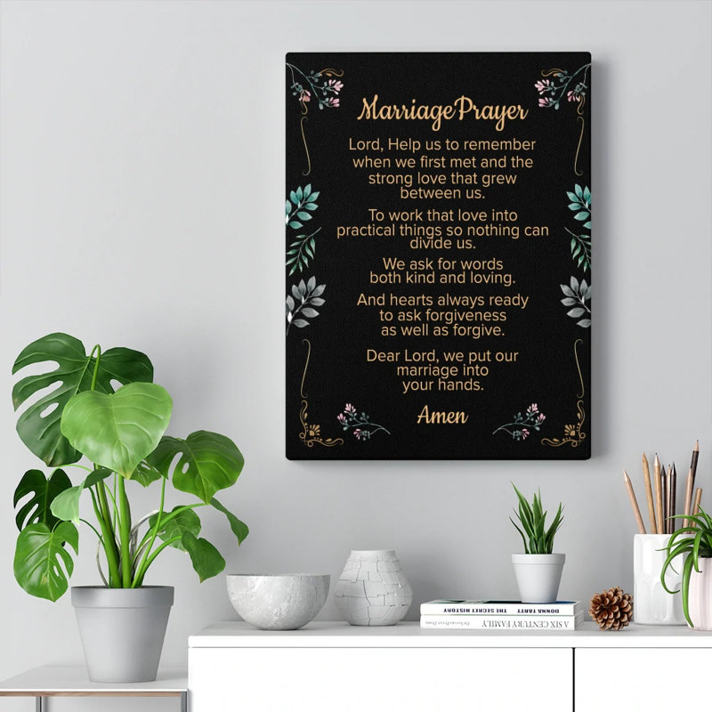 Marriage Prayer - Wrapped Canvas Print, 41cm H x 30cm W