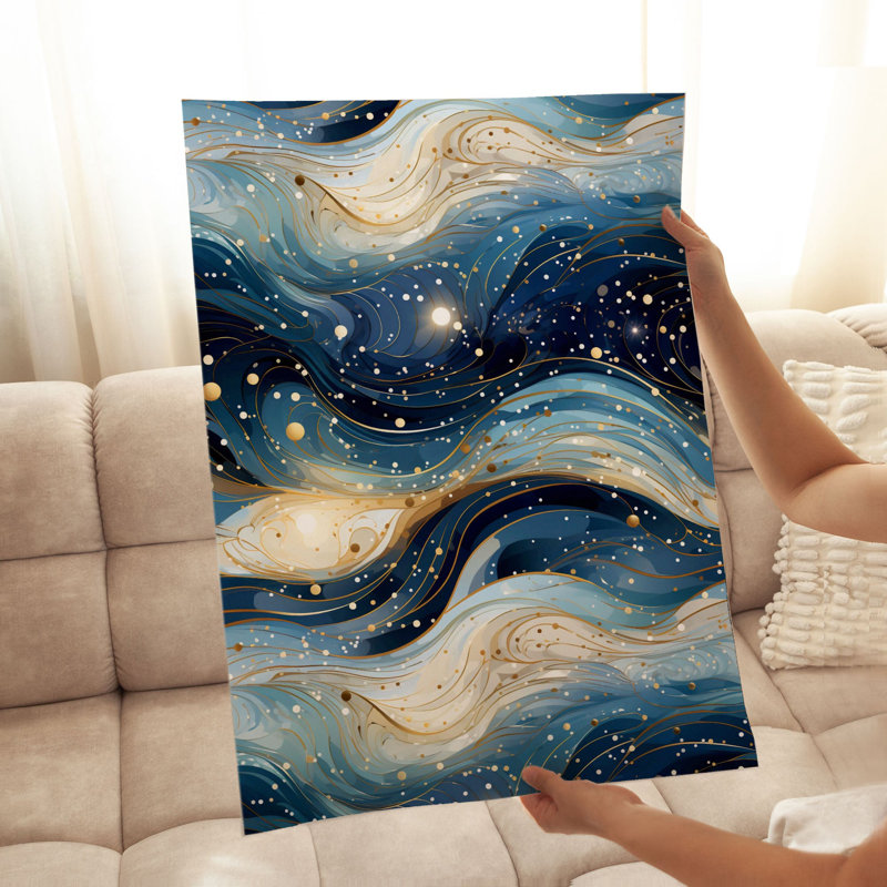 «Abstract Flow Elegance II», reproduction d'art moderne sans cadre, H 10 po x l 8 po
