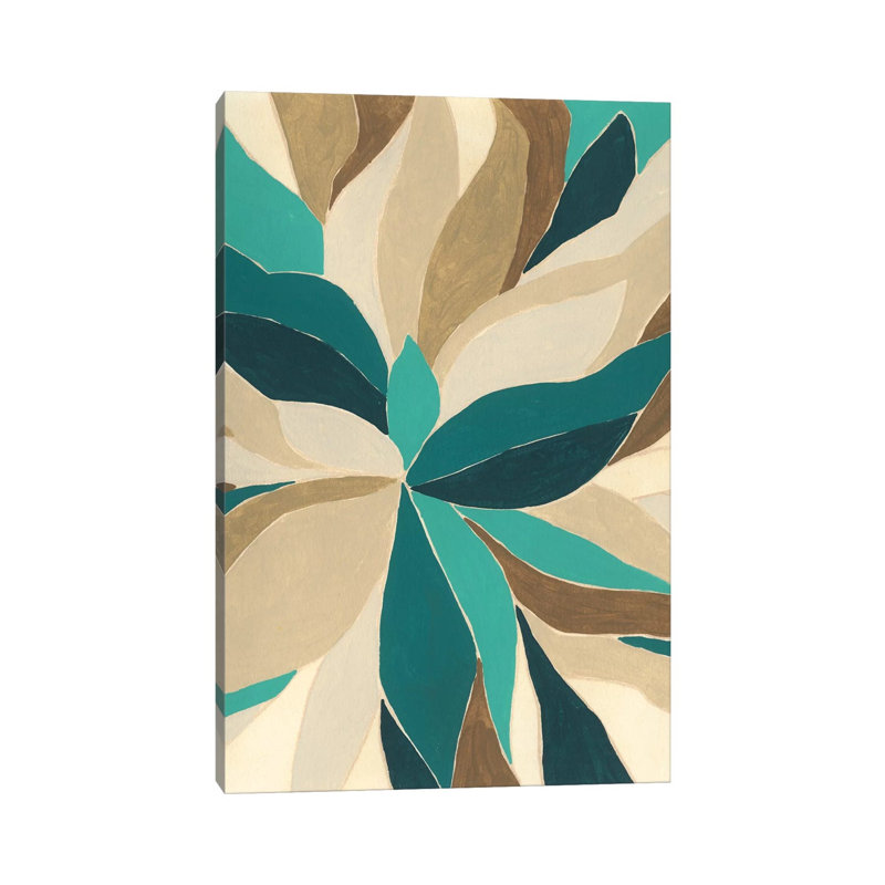 Colorblock Blossom I 1 Piece Wrapped Canvas Wall Art, 30.48cm H x 20.32cm W x 1.905cm D