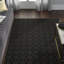 Tapis rectangulaire touffeté à motif géométrique noir-810564567