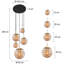 Ambrous 5 - Light Black Cluster Pendant