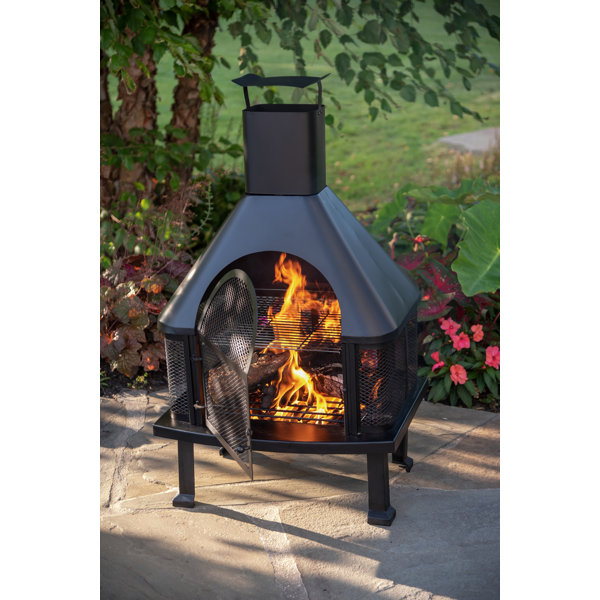 Endless Summer Steel Wood Burning Pagoda Chiminea & Reviews | Wayfair