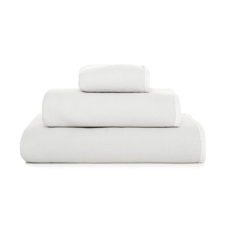 Twist 100% Cotton Towel, Fingertip Towel, Silver