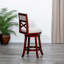 Tabouret de bar pivotant à dossier en X, siège en tissu-1613333986-1613333987