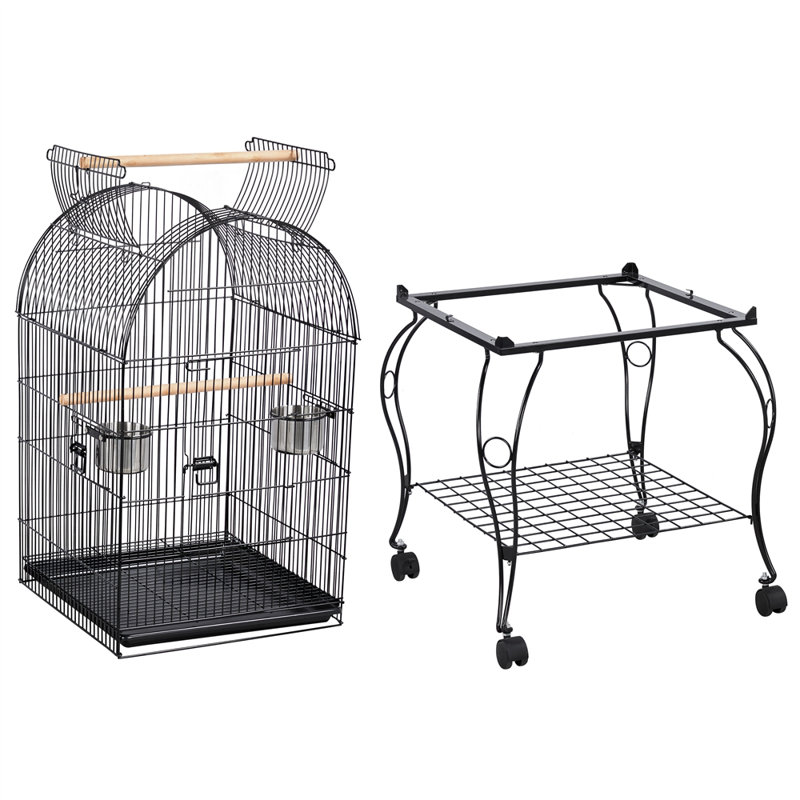 150cm Iron Play Top Floor Bird Cage with Wheels