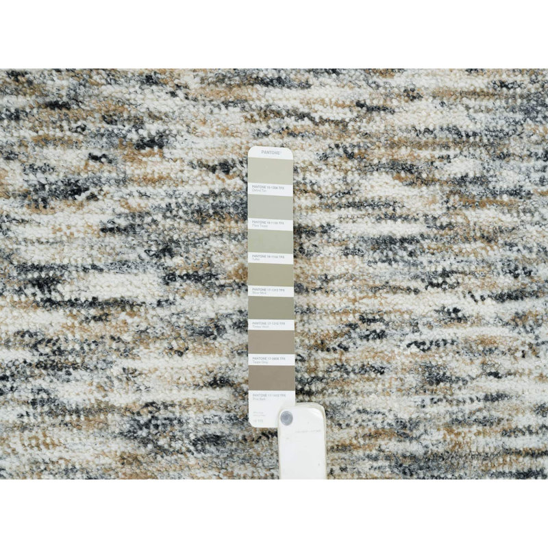 One-of-a-Kind Rectangle 12'2" X 15'0" New Age Area Rug in Beige