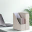 Ensemble de 3 porte-revues, organisateur de dossiers de bureau robuste pour documents, magazines, livres et reliures, solution de rangement minimaliste pour le bureau et la maison