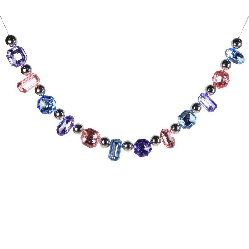 Guirlande Vicker 6 '., Rose / bleu bébé / lavande