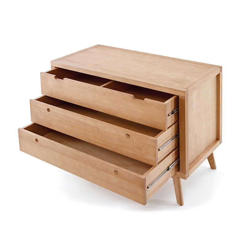 Commode 3 tiroirs Cloak, Noisette