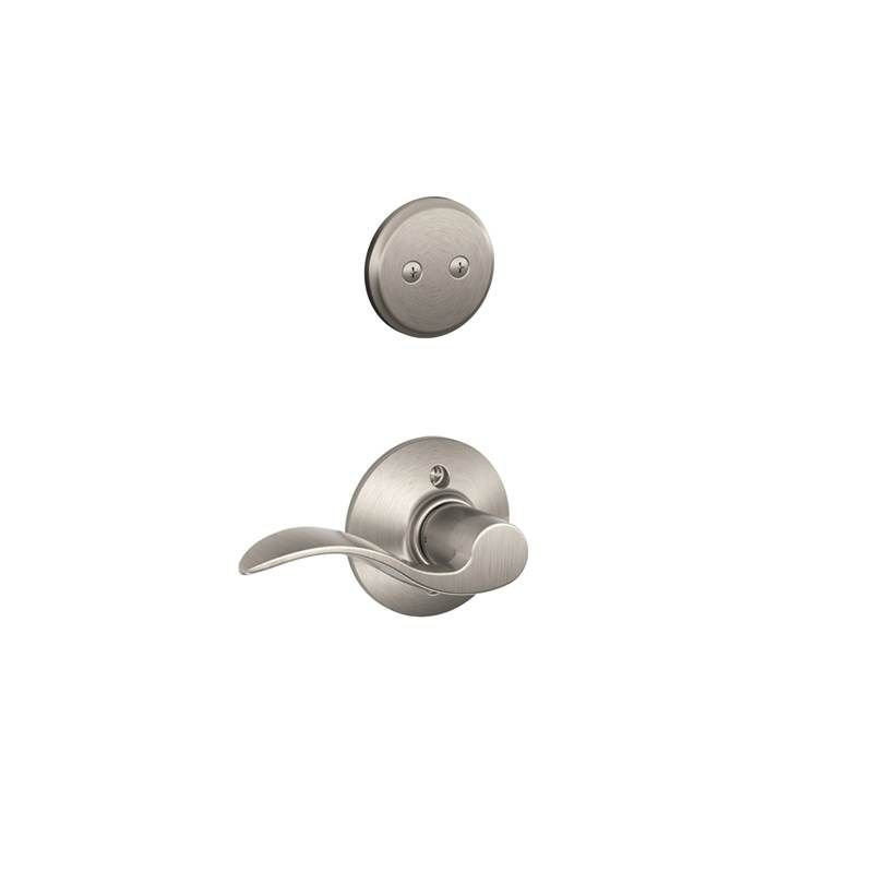 Accent Inactive Interior Lever Dummy Entry Set (Exterior Portion Sold Separately), Satin Nickel, Right