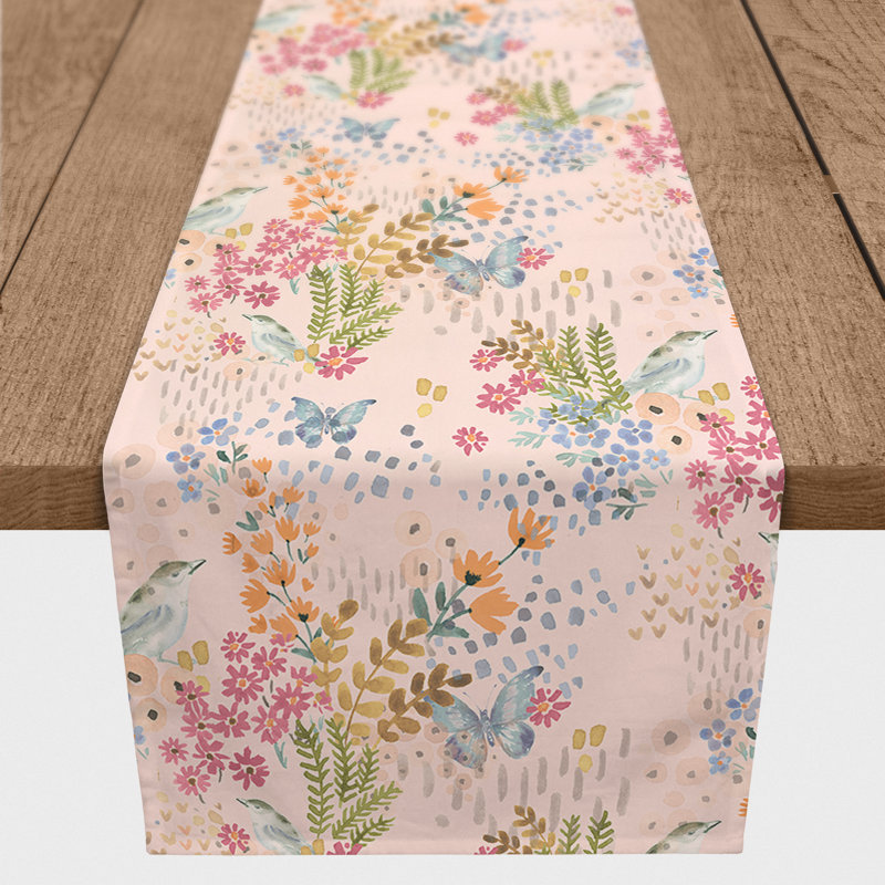 Chemin de table Floral, L 90 po x l 16 po, Rose