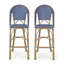 Set Of 2 Outdoor PE Rattan French Barstool-864120201