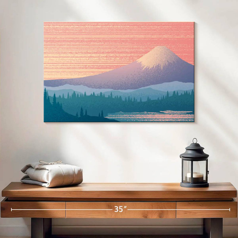 Alvord, paysage du mont Fuji I, H 16 po x l 24 po