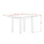 L'ensemble de 5 pièces pour 4 personnes comprend une table de salle à manger rectangulaire avec Dropleaf et 4 chaises Parson en similicuir blanc, lin blanc-1439909366-1440201863-1365608949