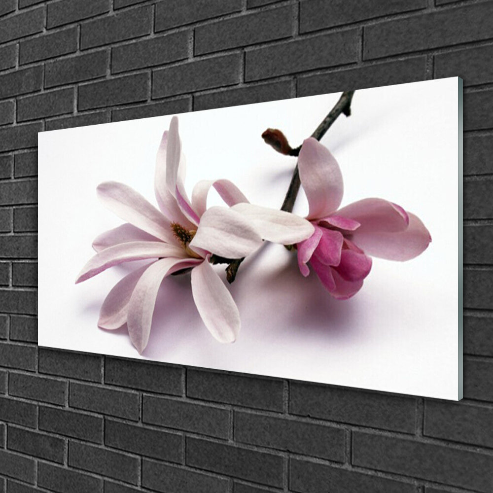 Glasbild Blumen Floral