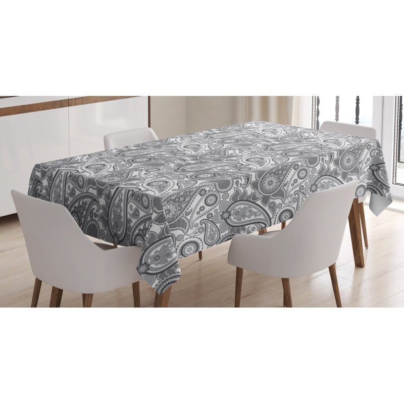 Paisley Dining Room Kitchen Tablecloth, 70" L x 52" W