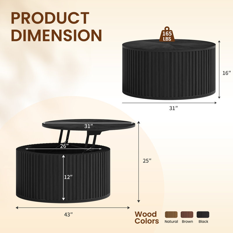 Table basse Anival, Noir