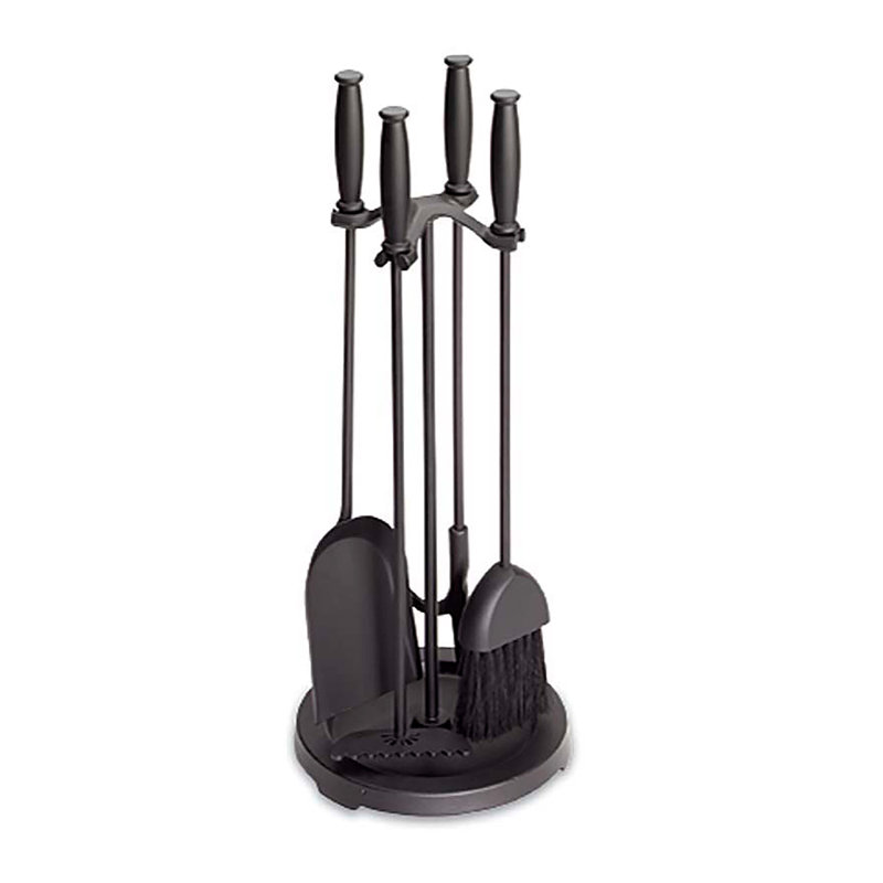Ensemble d'outils de foyer en acier, laiton, Noir satiné