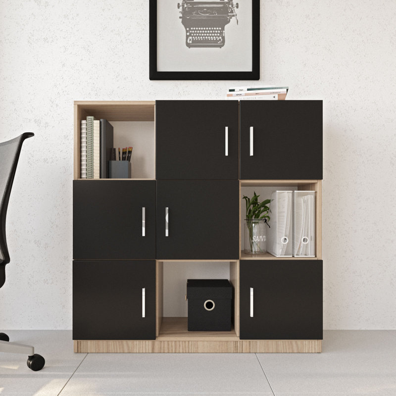 Caylan 121.8cm Kitchen Pantry, Oak/Black
