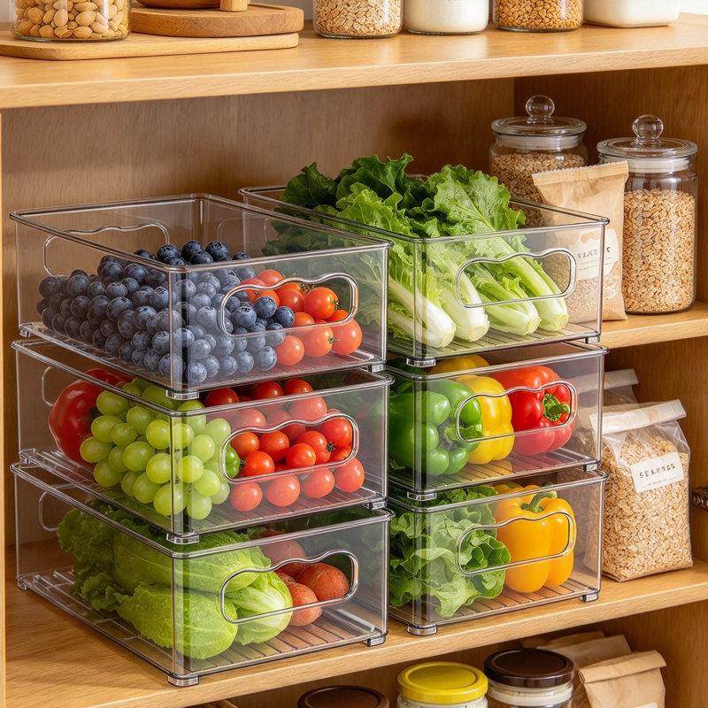 Plastic Food Storage Container - Set of Containers and Lids