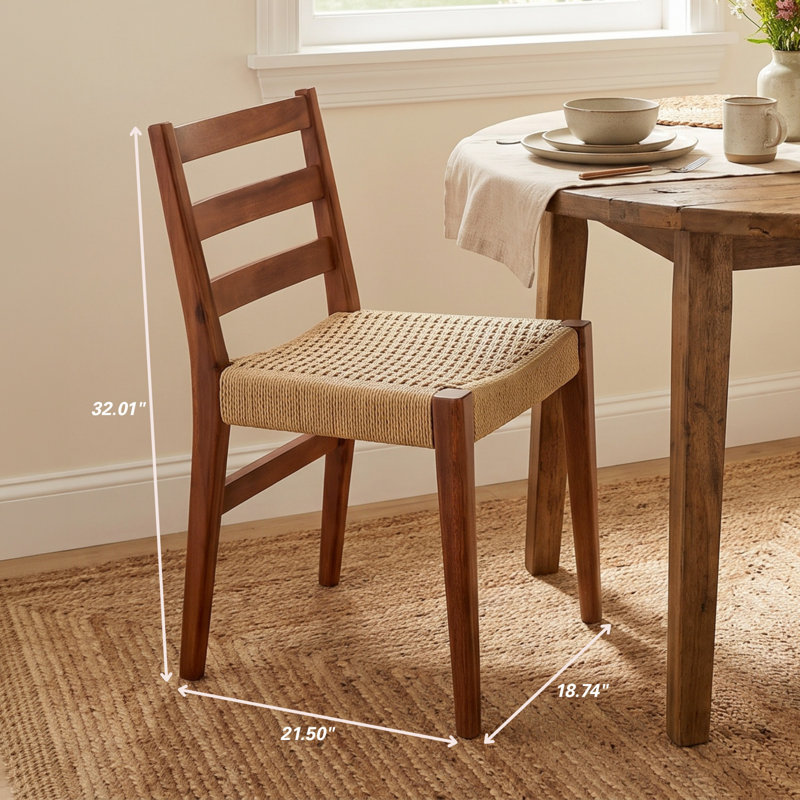 Ensemble de 2 chaises de salle à manger en rotin de style Mid-Century moderne en rotin
