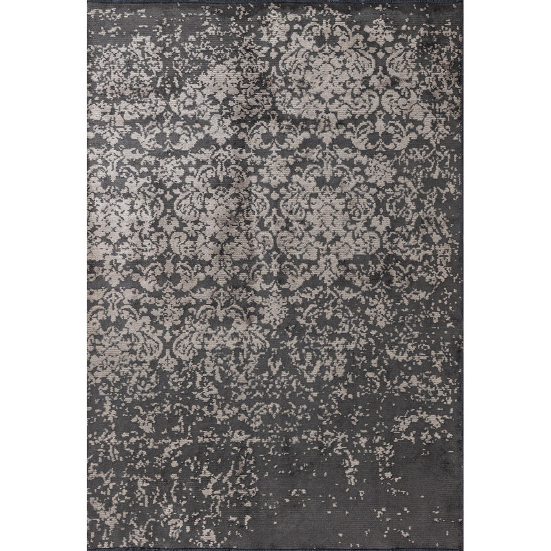 Rapture Beige Gray Toile Luxury Area Rug, Rectangle 7'10" x 11'2"