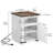 Wade Logan® Farmhouse Nightstand Adjustable Shelf End Table with LED Lights & Charging Station