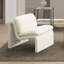Fauteuil d'appoint en tissu bouclé ivoire