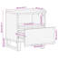 Amry 40cm W Metal Bedside Table