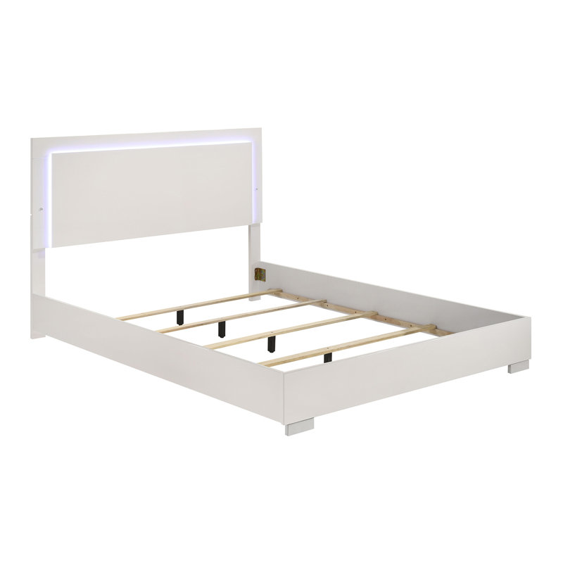 Queen Bed, White, Queen, White