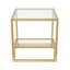 Glass Top Frame End Table-2047661954