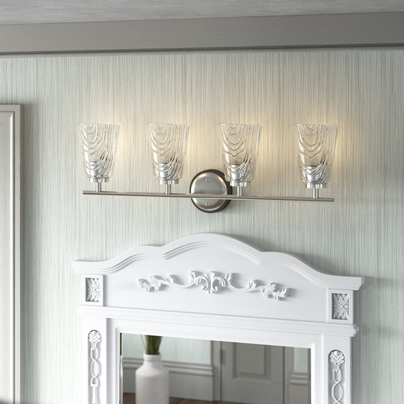 Éclairage pour meuble-lavabo à intensité variable en argent à intensité variable Adelyn