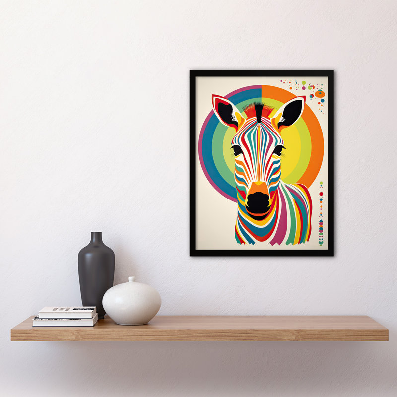 Alion Bauhaus Zebra Rainbow - Single Picture Frame Print
