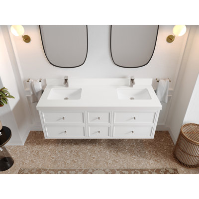 Roswell Floating Bathroom Vanity with Top