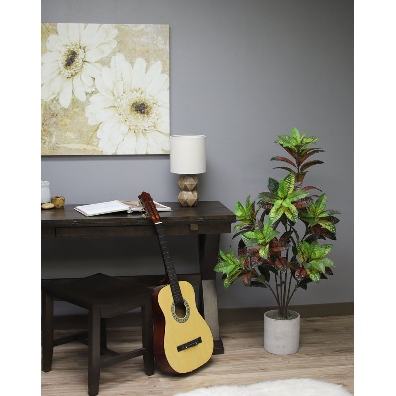 Doublure de plante artificielle Croton, H 48 po x l 22 po x P 22 po