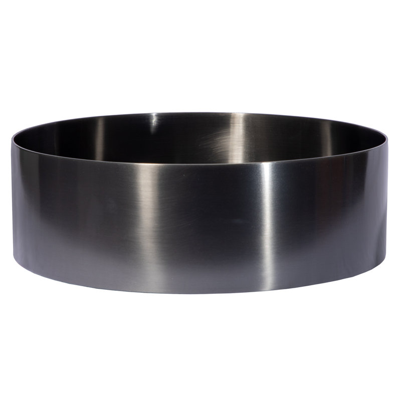 Eden Bath 15'' Stainless Steel Circular Bathroom Sink, Black